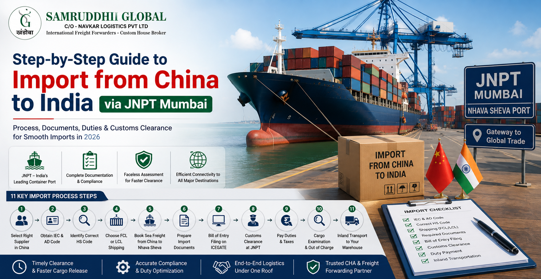How to Import from China to India via JNPT Mumbai: Step-by-Step Guide (2026)